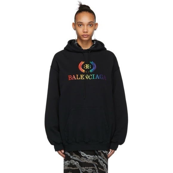 Balenciaga Rainbow BB Hoodie XS - Picture 3 of 7